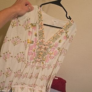 Elegant Floral Long Sleeve Dress